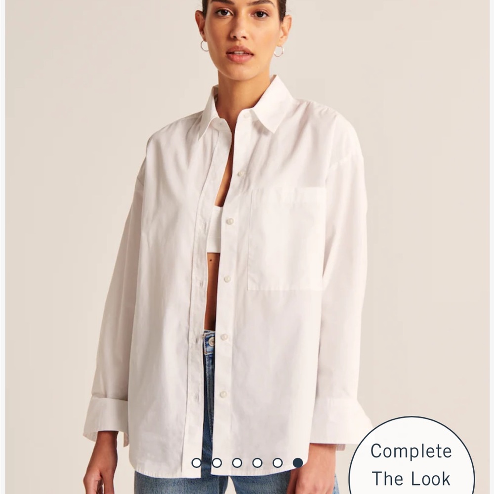 Abercrombie and Fitch oversized White button up